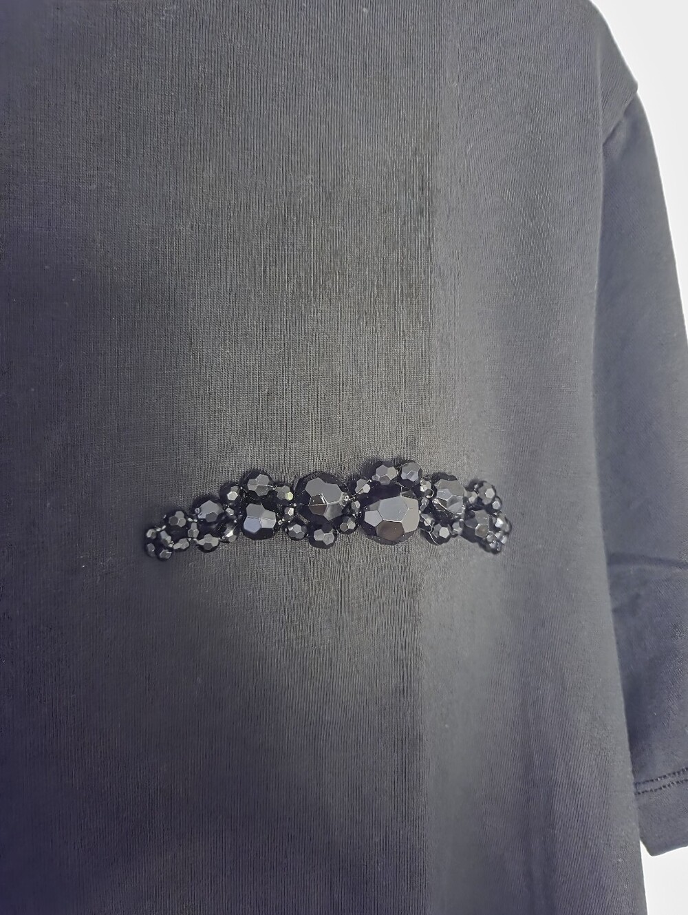 Simone Rocha X H&M Appliqued black Tshirt With Beads Size M - Picture 2 of 7